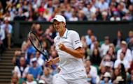 Hubert Hurkacz at the 2021 Wimbledon.